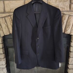Macys Ralph Lauren Dark Blue Pinstriped Men's Blazer XXL